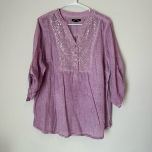 Relativity Women’s 2X Lavender Blouse